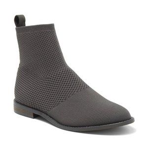 EILEEN FISHER Jude Stretch Knit Socks BOOTIES Boots Size 6.5 Graphite Gray NEW